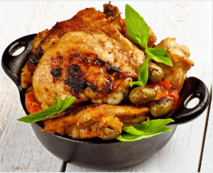 Easy chicken dinner with honey mustard and rice