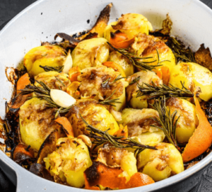 one-pan baked chicken and potatoes