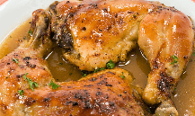 crispy skin honey mustard chicken thighs